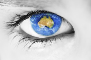 Australia in the eye